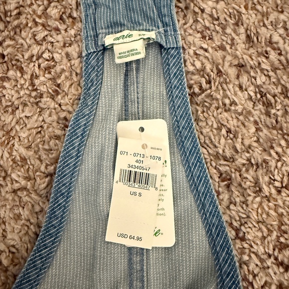 NWT Aerie Train Stripe Overalls Women's Small - Picture 1 of 8